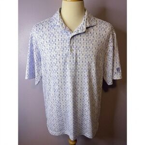 Turtleson Performance Golf Polo Golf Club All Over Print Men's Large Performanc